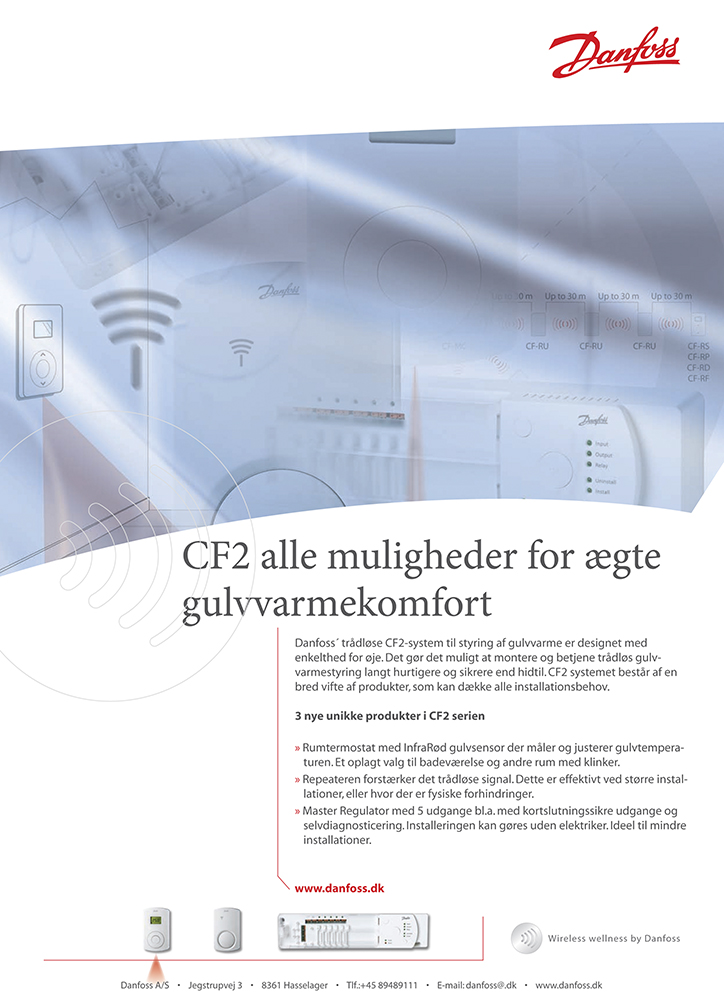 Reklame for Danfoss gulvvarme